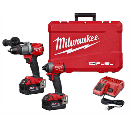 2997-22 Milwaukee M18 Fuel Brushless cordless hammer drill and Impact Driver Kit